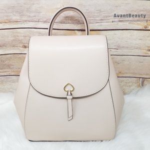 Kate Spade Medium Flap Backpack Warm Beige adel